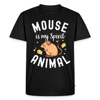 Souris Souris Cadeau Rat Rongeur Souris Souris Lousemaus - T-shirt Premium bio Homme - noir - Devant - Nico (187cm)