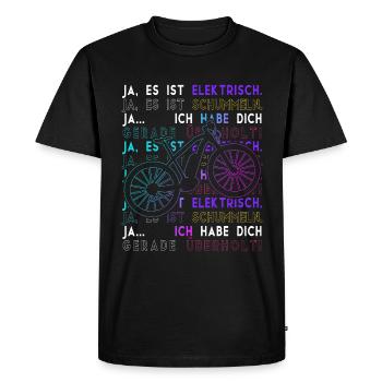 Yes it is Electric Pedelec E-Bike - Men's Premium Organic T-Shirt - black - Front - Nico (187cm)