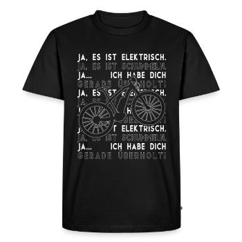 Yes it is Electric Pedelec E-Bike - Men's Premium Organic T-Shirt - black - Front - Nico (187cm)