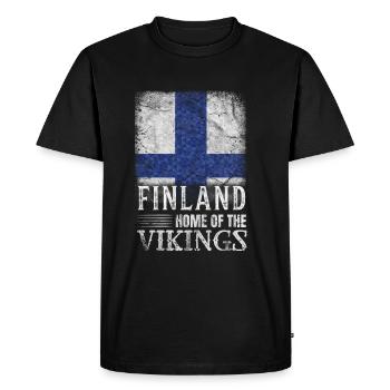 Finlande Tshirt Finlande Scandinavie - T-shirt Premium bio Homme - noir - Devant - Nico (187cm)