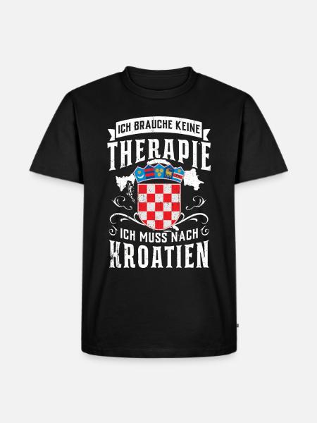 Kroatien Tshirt - Männer Premium Bio T-Shirt - Schwarz