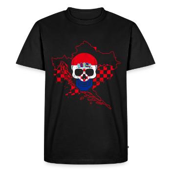 Croatie (Hrvatska) - T-shirt Premium bio Homme - noir - Devant - Nico (187cm)