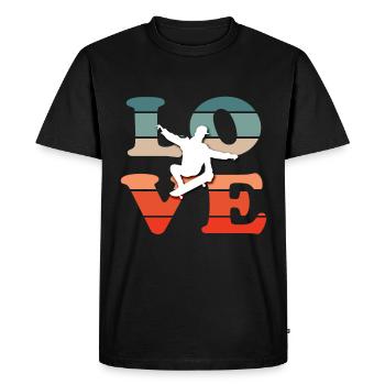 Skateboard Kickflip Gift Longboard Sk8er Sk8 - Men's Premium Organic T-Shirt - black - Front - Nico (187cm)