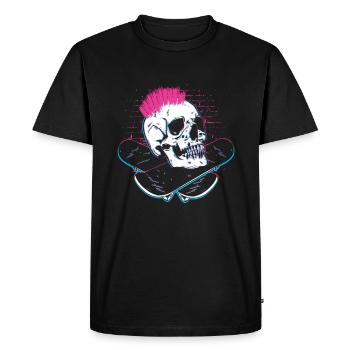 Skater Skateboard Cadeau Halfpipe Sk8 Ollie - T-shirt Premium bio Homme - noir - Devant - Nico (187cm)