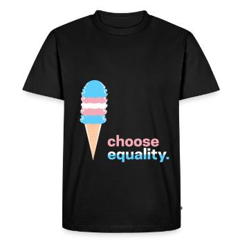 Transsexual Pride Ladyboy Hommes Femmes Trany - T-shirt Premium bio Homme - noir - Devant - Nico (187cm)