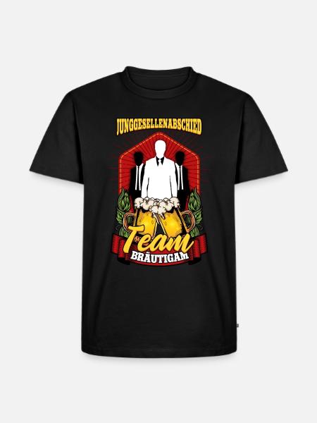 Junggesellenabschied Team Bräutigam - Männer Premium Bio T-Shirt - Schwarz