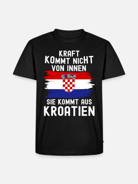 Kroatien Tshirt - Männer Premium Bio T-Shirt - Schwarz