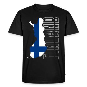 Finlande - T-shirt Premium bio Homme - noir - Devant - Nico (187cm)