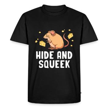 Mouse Mouse Gift Rat Rodent Mouse Lousemaus - Men's Premium Organic T-Shirt - black - Front - Nico (187cm)
