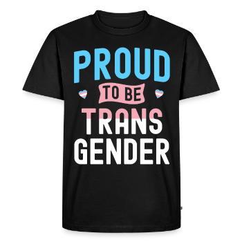 Transgenre Tshirt Transsexual Pride - T-shirt Premium bio Homme - noir - Devant - Nico (187cm)