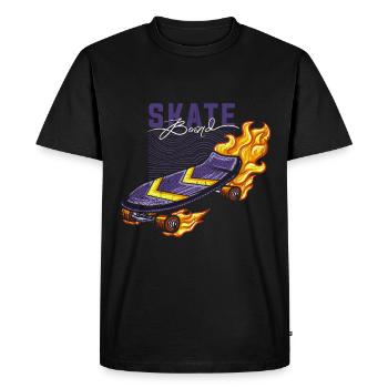 Skater Skateboard Cadeau Halfpipe Sk8 Ollie - T-shirt Premium bio Homme - noir - Devant - Nico (187cm)