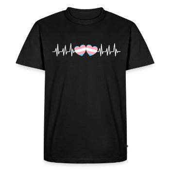 Trans Transgenre Transsexuel Cadeau Queer - T-shirt Premium bio Homme - noir - Devant - Nico (187cm)