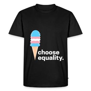 Transsexual Pride Ladyboy Hommes Femmes Trany - T-shirt Premium bio Homme - noir - Devant - Nico (187cm)