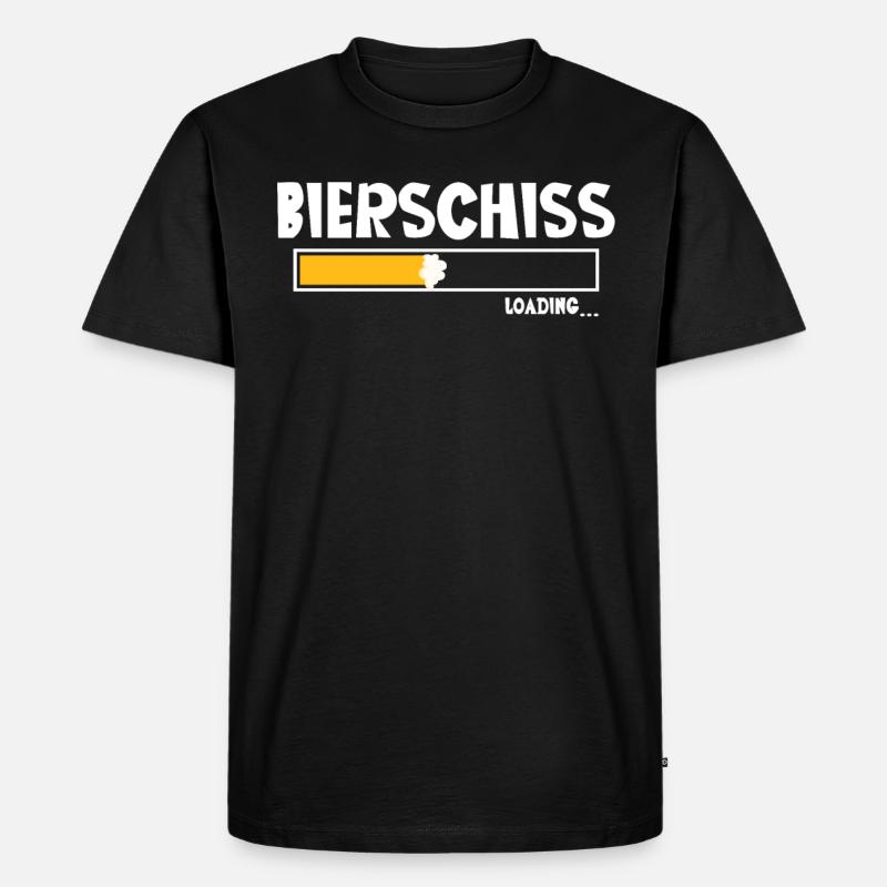 Bierschiss Loading Bier - Männer Premium Bio T-Shirt - Schwarz