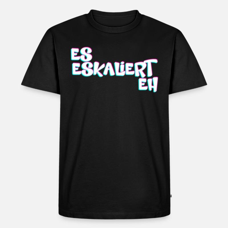 Es Eskaliert Eh Techno Rave - Männer Premium Bio T-Shirt - Schwarz