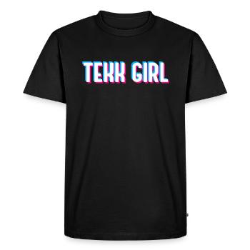 Tekk Girl Techno Femmes - T-shirt Premium bio Homme - noir - Devant - Nico (187cm)