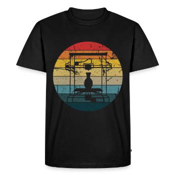 Imprimante 3D - T-shirt Premium bio Homme - noir - Devant - Nico (187cm)