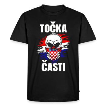 Croatie Cadeau Origine Zagreb Hrvatska Home - T-shirt Premium bio Homme - noir - Devant - Nico (187cm)