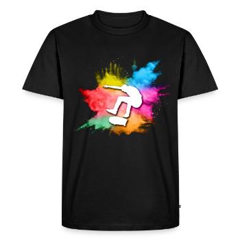 Skateboard Tshirt Skater Sk8 Sk8er Halfpipe Flip - T-shirt Premium bio Homme - noir - Devant - Nico (187cm)