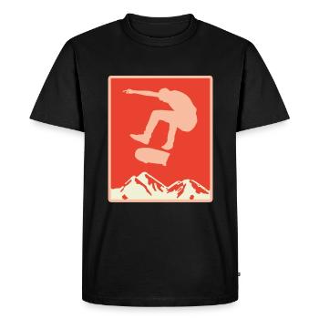 Skater Skateboard Cadeau Halfpipe Sk8 Ollie - T-shirt Premium bio Homme - noir - Devant - Nico (187cm)