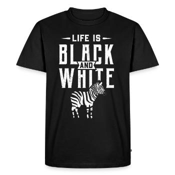 Zebra Africa Horse Hipster Gift Animal Stripe - T-shirt Premium bio Homme - noir - Devant - Nico (187cm)