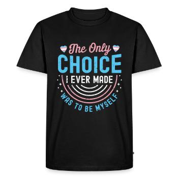 Transgenre - T-shirt Premium bio Homme - noir - Devant - Nico (187cm)