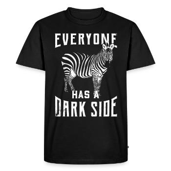 Zebra Gift Noir et Blanc Safari Savannah Steppe - T-shirt Premium bio Homme - noir - Devant - Nico (187cm)