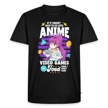 Anime Saying Weeb Otaku - Men's Premium Organic T-Shirt - black - Front - Nico (187cm)