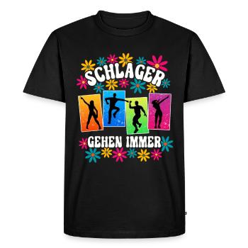 Schlagerparty Schlager Gehen Immer - Männer Premium Bio T-Shirt - Schwarz - Vorne - Nico (187cm)