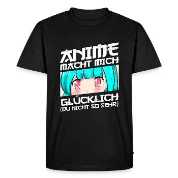 Anime Saying Weeb Otaku - Men's Premium Organic T-Shirt - black - Front - Nico (187cm)