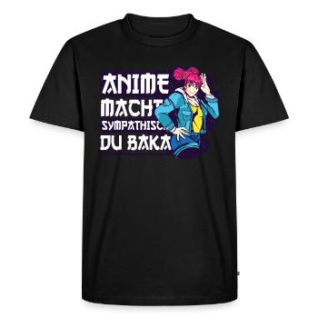 Anime Saying Weeb Otaku - Men's Premium Organic T-Shirt - black - Front - Nico (187cm)