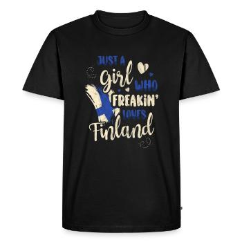 Finlande - T-shirt Premium bio Homme - noir - Devant - Nico (187cm)