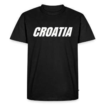 Croatie Cadeau Origine Zagreb Hrvatska Home - T-shirt Premium bio Homme - noir - Devant - Nico (187cm)
