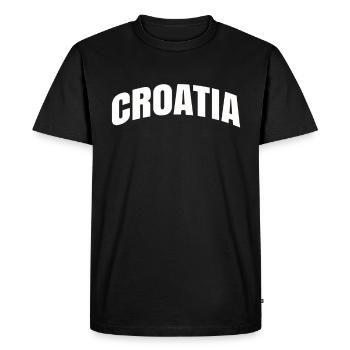 Croatie Cadeau Origine Zagreb Hrvatska Home - T-shirt Premium bio Homme - noir - Devant - Nico (187cm)