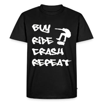 Skater Skateboard Cadeau Halfpipe Sk8 Ollie - T-shirt Premium bio Homme - noir - Devant - Nico (187cm)