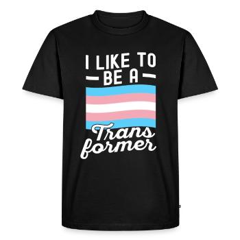 Trans Transgenre Transsexuel Cadeau Queer - T-shirt Premium bio Homme - noir - Devant - Nico (187cm)