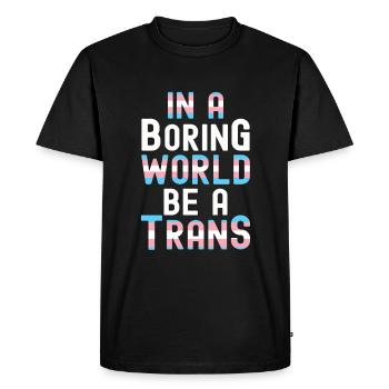 Transgenre - T-shirt Premium bio Homme - noir - Devant - Nico (187cm)