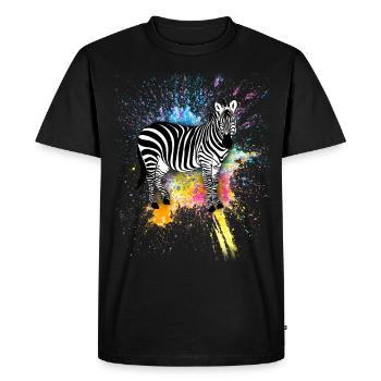 Zebra Africa Horse Hipster Gift Animal Stripe - T-shirt Premium bio Homme - noir - Devant - Nico (187cm)