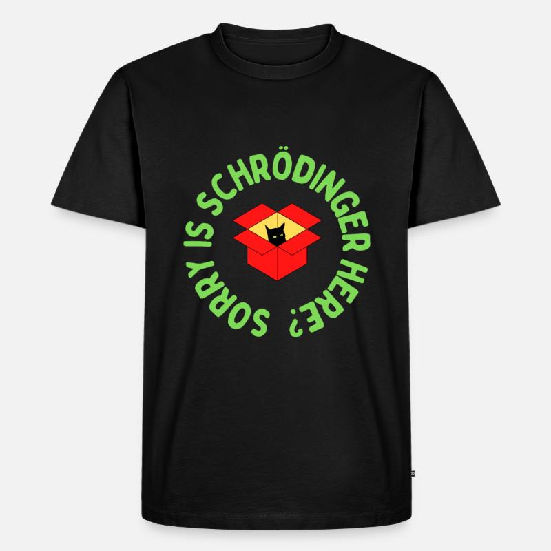 Schrödingers Katze - Männer Premium Bio T-Shirt - Schwarz