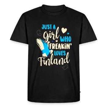 Finland - Men's Premium Organic T-Shirt - black - Front - Nico (187cm)