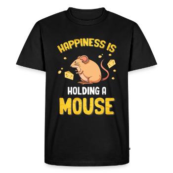 Souris Souris Cadeau Rat Rongeur Souris Souris Lousemaus - T-shirt Premium bio Homme - noir - Devant - Nico (187cm)