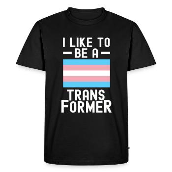 Trans Transgenre Transsexuel Cadeau Queer - T-shirt Premium bio Homme - noir - Devant - Nico (187cm)