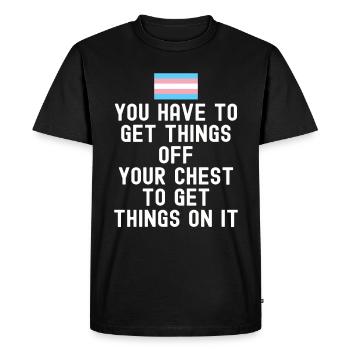 Transsexual Pride Ladyboy Hommes Femmes Trany - T-shirt Premium bio Homme - noir - Devant - Nico (187cm)