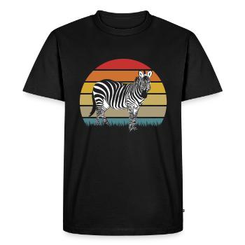 Zebra Africa Horse Hipster Gift Animal Stripe - T-shirt Premium bio Homme - noir - Devant - Nico (187cm)