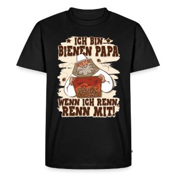Bees Papa Beekeeper Beekeeper - Men's Premium Organic T-Shirt - black - Front - Nico (187cm)