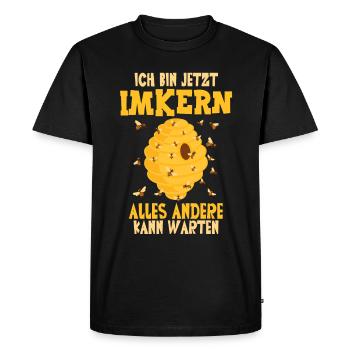 Beekeeper Beekeeper - Men's Premium Organic T-Shirt - black - Front - Nico (187cm)