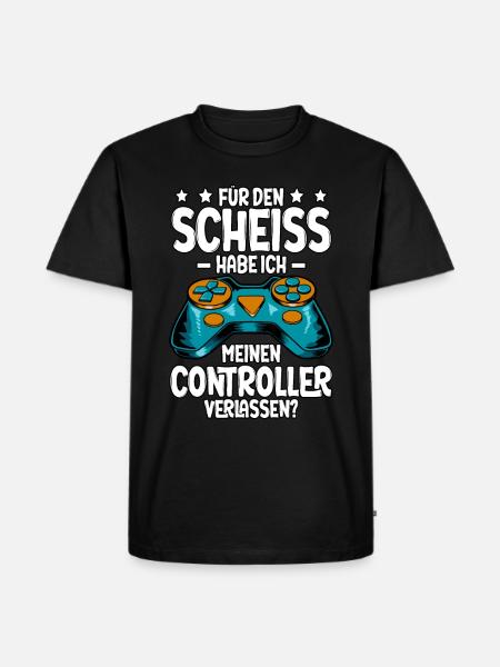 Zocken Gaming - Männer Premium Bio T-Shirt - Schwarz