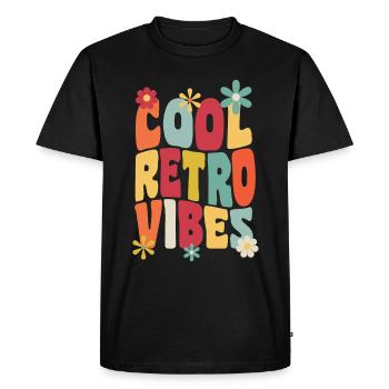 Cool retro vibes - Men's Premium Organic T-Shirt - black - Front - Nico (187cm)