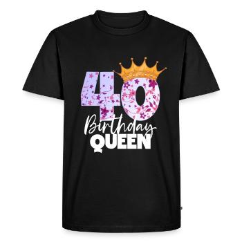 Il y a 40 ans, j’étais le 40 le plus rapide. - T-shirt Premium bio Homme - noir - Devant - Nico (187cm)