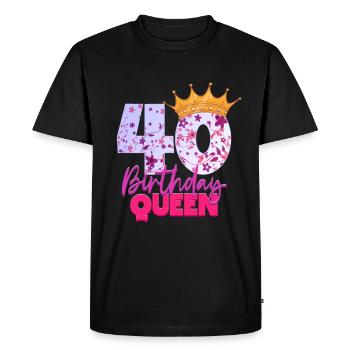 Il y a 40 ans, j’étais le 40 le plus rapide. - T-shirt Premium bio Homme - noir - Devant - Nico (187cm)